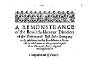 A Remonstrance of the Bewinthebbers or Directors of the Netherlands East India Company - 10444913